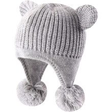 Baby Winter Hat Cute Bear Earflap Beanie Warm Fleece Lining Knit Cap for Toddler Boys Girls