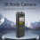 Caméra corporelle 2K avec Wi-Fi, objectif 180 et éclairage LED 3