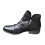 Pantofi de damă retro culoare solidă toc jos fermoar scurt piele37negru 1