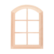 Παράθυρο Playhouse Mini Dollhouse Αξεσουάρ με Αψιδωτή Κορυφή 6 Τζαμιών