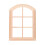 Παράθυρο Playhouse Mini Dollhouse Αξεσουάρ με Αψιδωτή Κορυφή 6 Τζαμιών 1