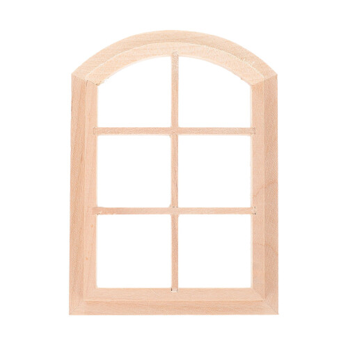 Παράθυρο Playhouse Mini Dollhouse Αξεσουάρ με Αψιδωτή Κορυφή 6 Τζαμιών