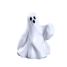 Halloween Mini Resin Spøkelsesornament – Liten gresskarfigur til Bonsai, Hage og Hjemmedekor (Spøkelse-01)