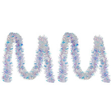 Sparkly Metallic Tinsel Garland – Foil Twist Streamer for Christmas, Halloween, New Year, Wedding & Party Decor (Indoor/Outdoor), Compatible with
