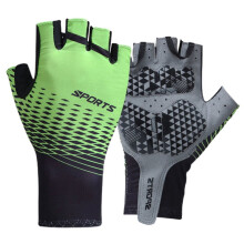 ZYmall Herren-Fitnesshandschuhe, dick, rutschfest, Halbfinger