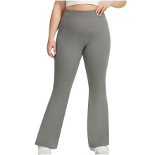 Lulshou Yogabroek voor dames, plus size, hoge taille, elastisch en ondersteunend, effen groene fitnessbroek voor yoga, hardlopen en de sportschool