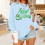 Damen-Sweatshirt mit Rundhalsausschnitt, hellblau, langärmlig, Größe M 2