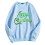 Damen-Sweatshirt mit Rundhalsausschnitt, hellblau, langärmlig, Größe M 4