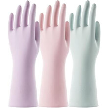3 pares de guantes de cocina antideslizantes con forro de algodón de colores, resistentes al agua y reutilizables, para limpieza de cocina y baño,