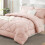 Blush Pink Full Comforter Set Luxury Soft 7-Piece 1