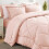 Blush Pink Full Comforter Set Luxury Soft 7-Piece 4