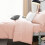 Blush Pink Full Comforter Set Luxury Soft 7-Piece 7