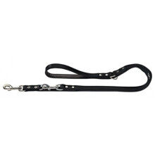 HUNTER Nickel-Plated Split-Leather Basic Training Lead Rope, 18 x 200 cm, Large, Black/Nappa Black