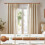 Ξύλινες κουρτινόξυλα Boho 48-84", διάμετρος 1", ρυθμιζόμενα, βαρέως τύπου, ξύλινα 3