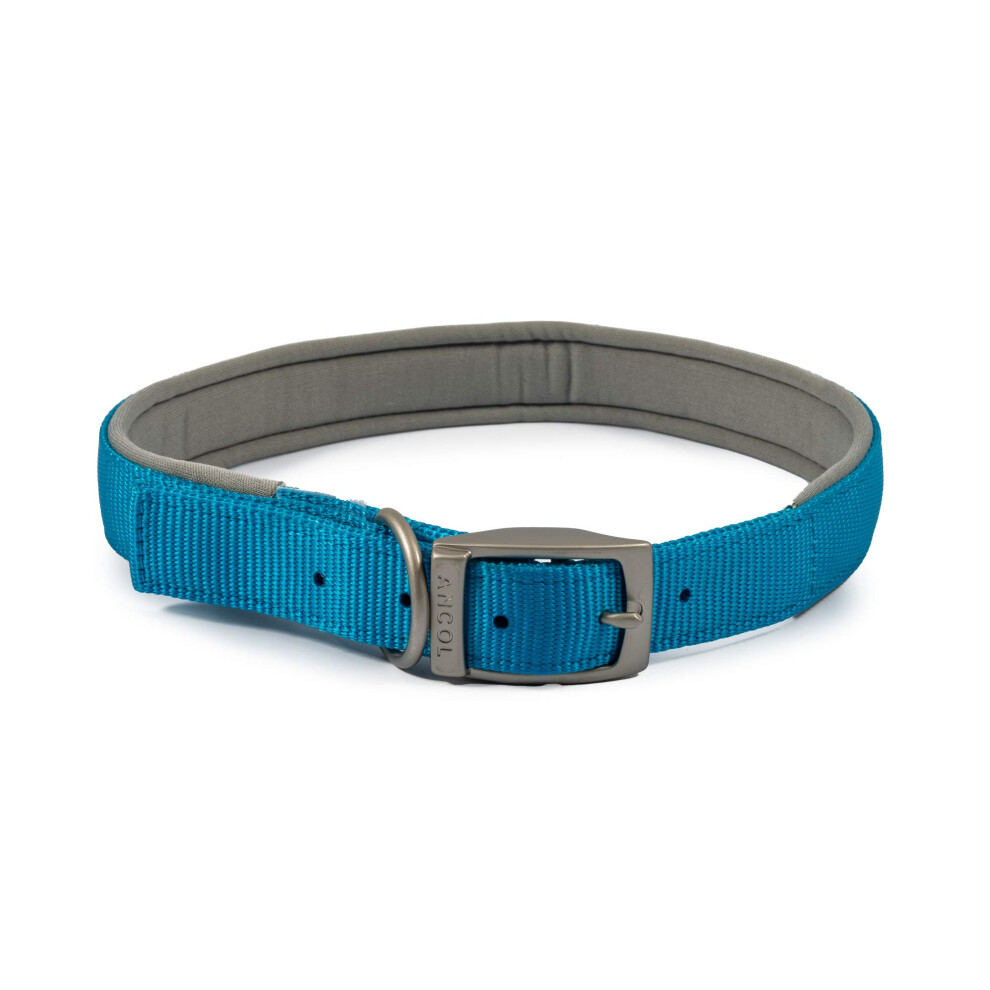 Ancol Padded Viva Collar With Buckle 55 - 63 Cm Size 8 Xxl Blue
