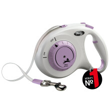 flexi? Select Belt 7 m Light Grey/Purple, Adjustable Between 0-7 m for Dogs up to 25 kg