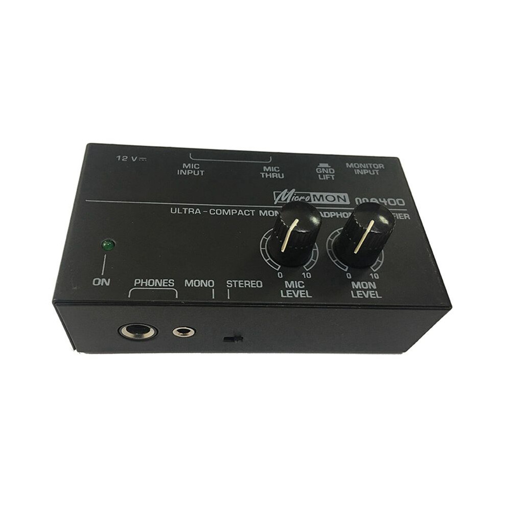 New Ma400 Headphone Preamplifier Microphone Preamplifier Audio 6.35Mm & 3.5Mm Headphone Outputs Mixer Eu Plug 6031075719539