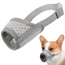 Mayerzon Dog Muzzle, Puppy Soft Mesh Muzzle for Small Medium Large Dogs Chihuahua Poodles Beagle Dachshund Corgis Labrador for Biting Chewing Grooming