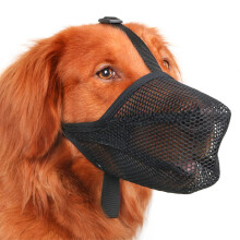 Mayerzon Dog Muzzle, Patented Soft Mesh Muzzle for Small Medium Large Dogs for Scavenging Biting Licking and Chewing, Allows to Pant and Drink (XL,