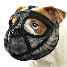 Mayerzon Short Snout Dog Muzzle for French Bulldog with Full Pant Design to Prevent Eating Biting, Soft Mesh Dog Muzzle for Shih Tzu Pug English