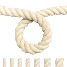 FOSER Cotton Rope, Macrame Yarn, Cotton Cord for DIY Crafts, Decorative Projects, Pet Toys (30 mm (2 m))