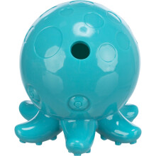 TRIXIE Snack Octopus ? Dog toy with snack function ? Silent ? Slots for pastes and treats ? TPR ? 34933