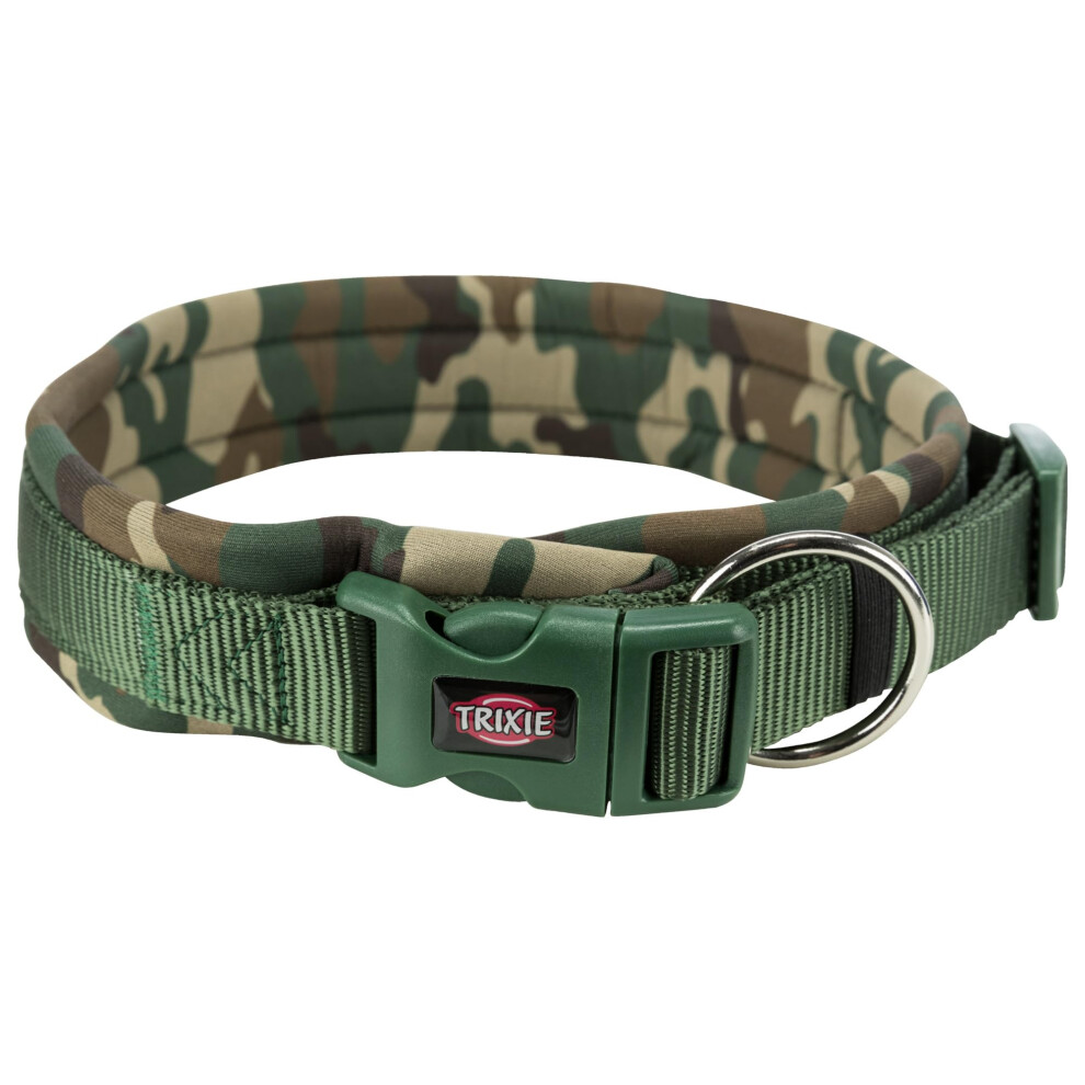 Trixie Premium Collar Size L - Xl: Neck Circumference 56-62 Cm/25 Mm In Camouflage - Fully Adjustable Dog Collar For Large To Very Large Dogs,