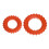 Karlie Boomer Rubber Aqua Ring, Small, Orange 3