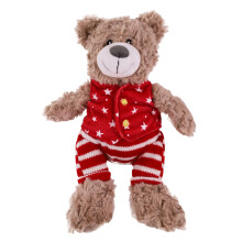 Rosewood Buddy Bear Christmas Dog Toy - Festive Plush Bear with Squeaker for Soft Play & Cuddles, Holiday Pet Toy for Gentle Interactive Fun, Great