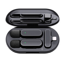 Wireless HD Radio Live Microphone K61 Dual Mic 20 Meters for Mobile Phone Tiktok,Short Video Recordin K61 for Plug