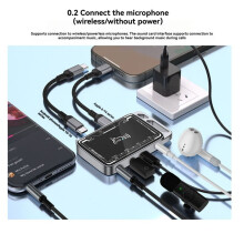 Live Broadcast No.1 Sound Card Converter for IOS/Type-C Two-in-One Connect Microphone Stereo Without Noise