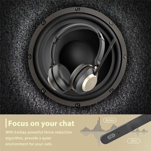 Black Gold Double-Sided  Mounted Noise Cancelling  Wireless Communication BT882C Replace Microphone Pole
