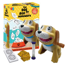 University Games The Dog Ate My Homework Game, Blue and White