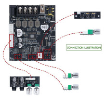 ZK-502T 50W+50W Leaded Integrated 5.4 Power Amplifier Board, Stereo Audio Receiver Amplifier Board TPA3116D2