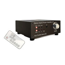 TPA3116 Stereo Digital Amplifier with EQ Mode Bass and Treble Settings 3 RCA with Remote Control EU Plug