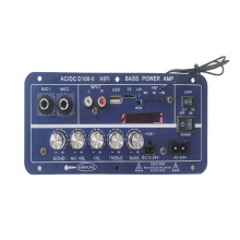 220V 12V Digital Amplifier Board Subwoofer Dual Microphone Karaoke Amp Speaker Home Theater DIY 100W EU Plug