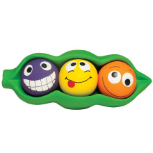 MULTIPET Three Peas in A Pod Latex Ball Dog Toy Durable Strong Tough Fun Squeaky Interactive Chewing Outdoor Playing for Large Medium Small Breeds
