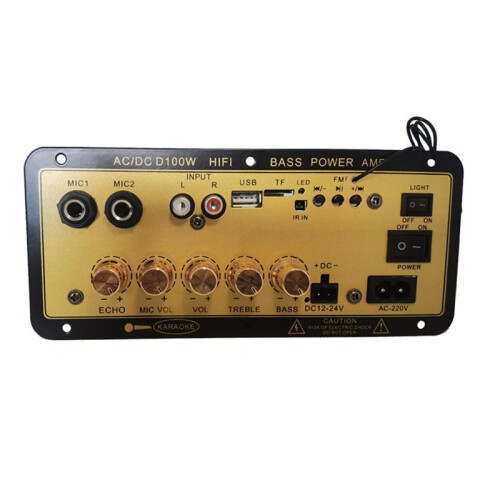 D100W  Amplifier Board With Optical Audio Input Hifi Karaoke Amplifier Home/Car Amplifier Board EU Plug 1