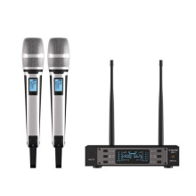 G-MARK GM1.1 Mikrofon, UHF-Frequenz Einstellbar, Handheld-Karaoke-Mikrofon für Party-Show-Unterricht, Weißer EU-Stecker