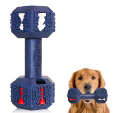 Dog Chew Toys for Average Chewers Indestructible Dog Toys Tough Natural Rubber Toy for Small Medium Dogs, Dumbbell Shape, Medium.