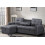 Luxury Life Naples 3 Seater Linen Sofa Bed Dark Grey 1