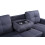 Luxury Life Naples 3 Seater Linen Sofa Bed Dark Grey 11