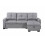 Luxury Life Naples 3 Seater Linen Sofa Bed in Light Grey 9
