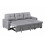 Luxury Life Naples 3 Seater Linen Sofa Bed in Light Grey 7