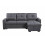 Luxury Life Naples 3 Seater Linen Sofa Bed Dark Grey 9