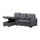 Luxury Life Naples 3 Seater Linen Sofa Bed Dark Grey 5