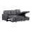 Luxury Life Naples 3 Seater Linen Sofa Bed Dark Grey 6