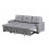 Luxury Life Naples 3 Seater Linen Sofa Bed in Light Grey 8