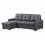 Luxury Life Naples 3 Seater Linen Sofa Bed Dark Grey 4