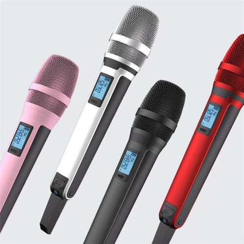 G-MARK GM1. 1 Microphone UHF Frequency Adjustable Handheld Karaoke Mic for Party Show Teaching White EU Plug 2